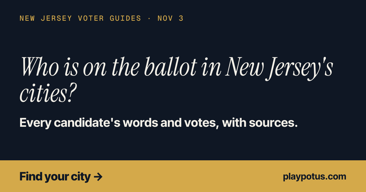 New Jersey City Elections 2026: Mayor & Council Voter Guides
